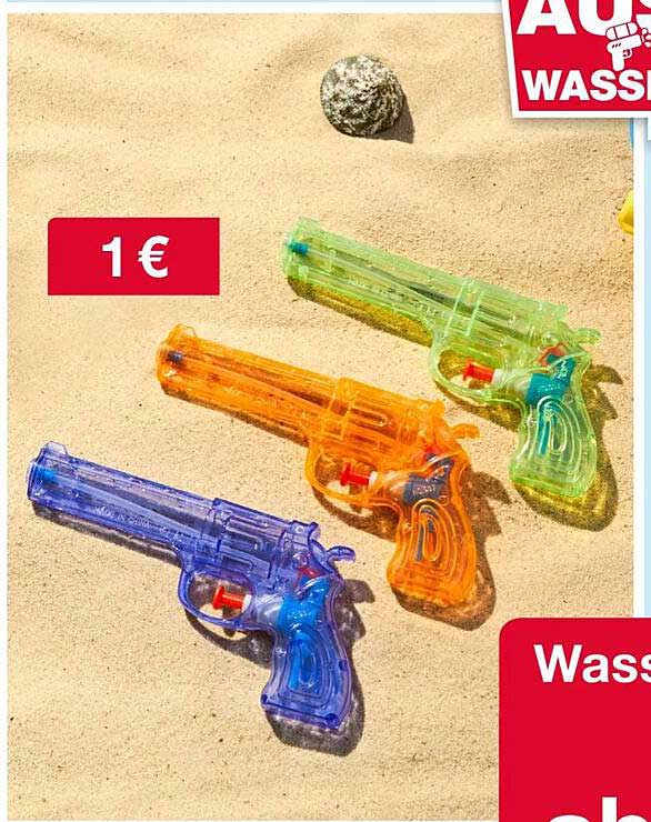 Wasserpistole in verschiedenen Farben für nur 1 €