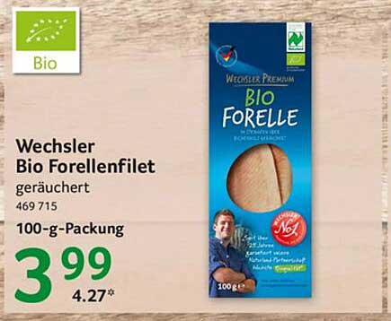 Wechsler Bio Forellenfilet geräuchert 100-g-Packung