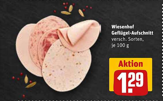 Wiesenhof Geflügel-Aufschnitt, verschiedene Sorten, je 100 g