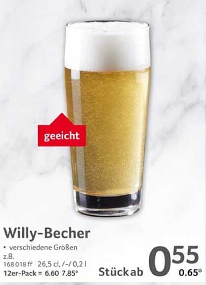 Willy-Becher - verschiedene Größen