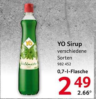 YO Sirup verschiedene Sorten 0,7 l-Flasche