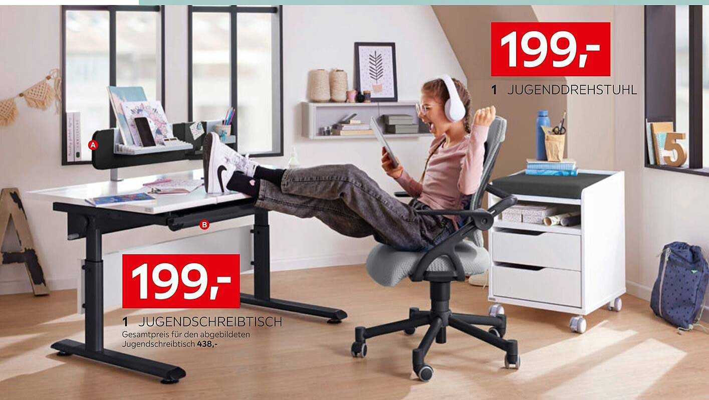 1 Jugenddrehstuhl und 1 Jugend schreibtisch für insgesamt 199,-
