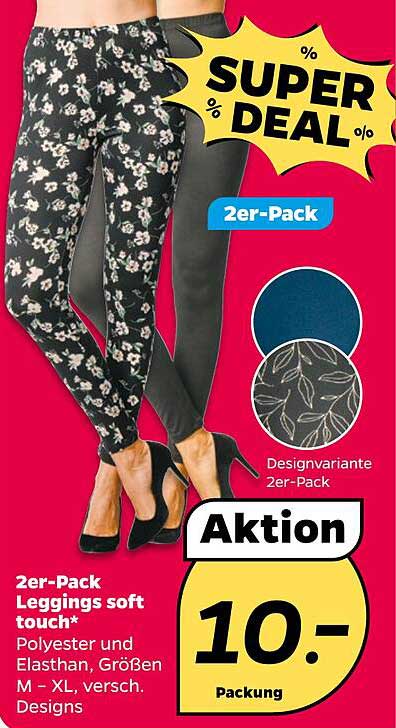 2er-Pack Leggings soft touch