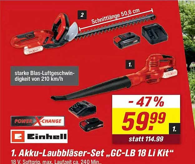 Akku-Laubbläser-Set „GC-LB 18 Li Kit“