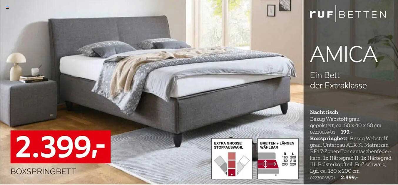 AMICA Boxspringbett der Extraklasse