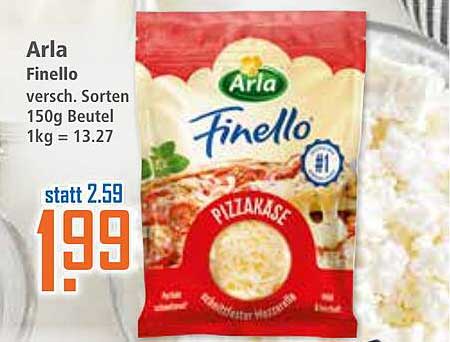 Arla Finello Pizzakäse 150g Beutel