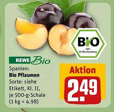 Bio Pflaumen 500-g-Schale