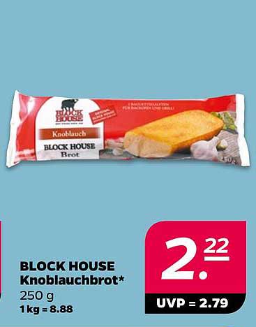 BLOCK HOUSE Knoblauchbrot 250 g