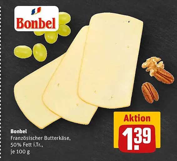 Bonbel Französischer Butterkäse, 50% Fett i.Tr., je 100 g