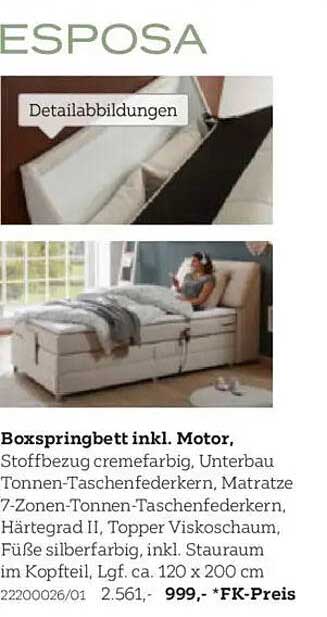 Boxspringbett inkl. Motor