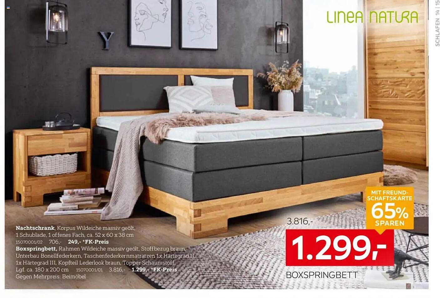 BOXSPRINGBETT LINEA NATURA