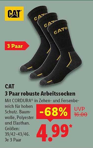 CAT 3 Paar robuste Arbeitssocken