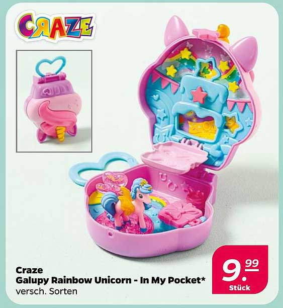 Craze Galupy Rainbow Unicorn - In My Pocket*