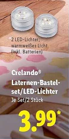 Crelando® Laternen-Bastelset/LED-Lichter
