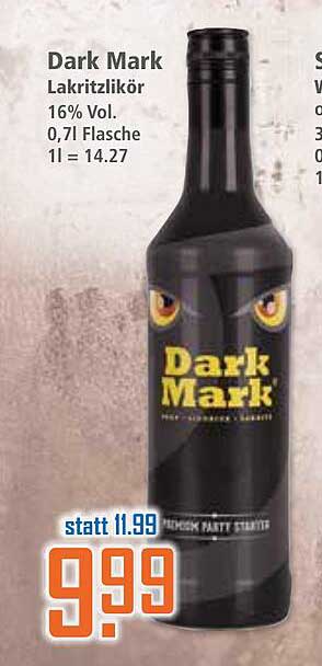 Dark Mark Lakritzlikör 0,7l – jetzt zum Spitzenpreis!