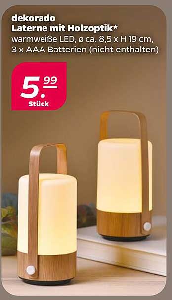 dekorado Laterne mit Holzoptik*