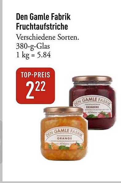 Den Gamle Fabrik Fruchtaufstriche - Verschiedene Sorten
