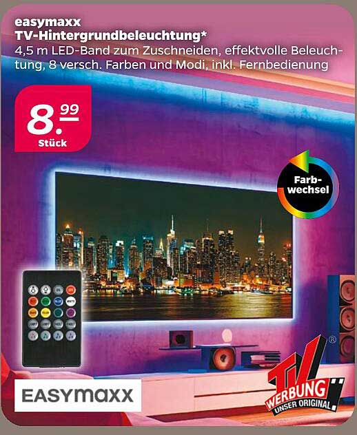 easymaxx TV-Hintergrundbeleuchtung* 4,5 m LED-Band