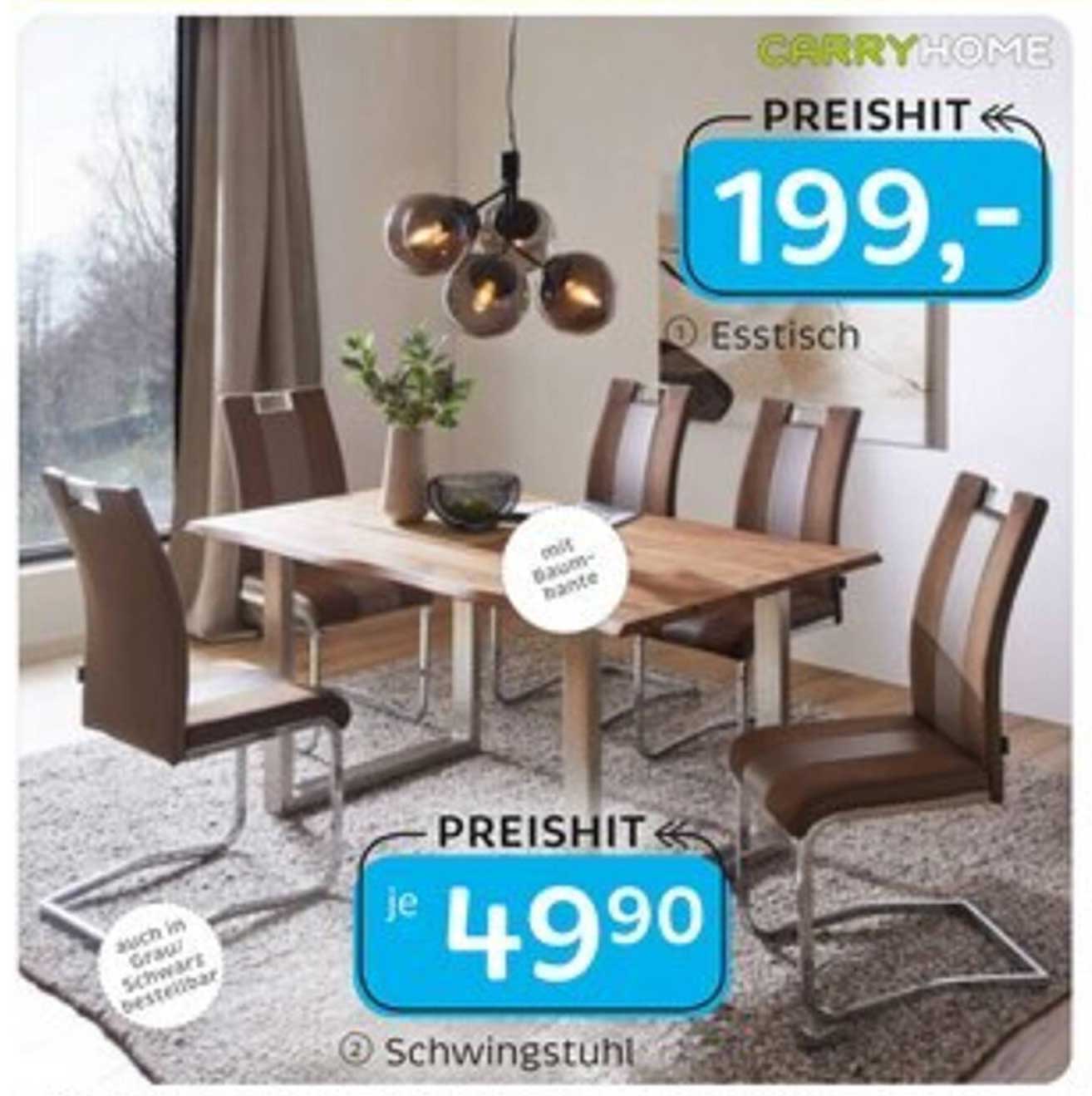 Edler Esstisch mit stylishen Schwingstühlen – zeitloses Design für Ihr Zuhause
