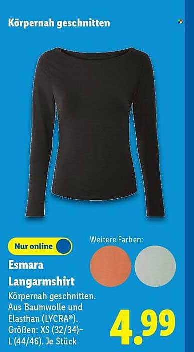 Esmara Langarmshirt – Körpernah geschnitten