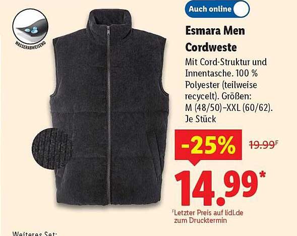 Esmara Men Cordweste
