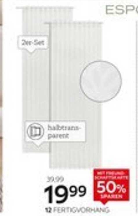 ESPO Fertigvorhang 2er-Set halbtransparent