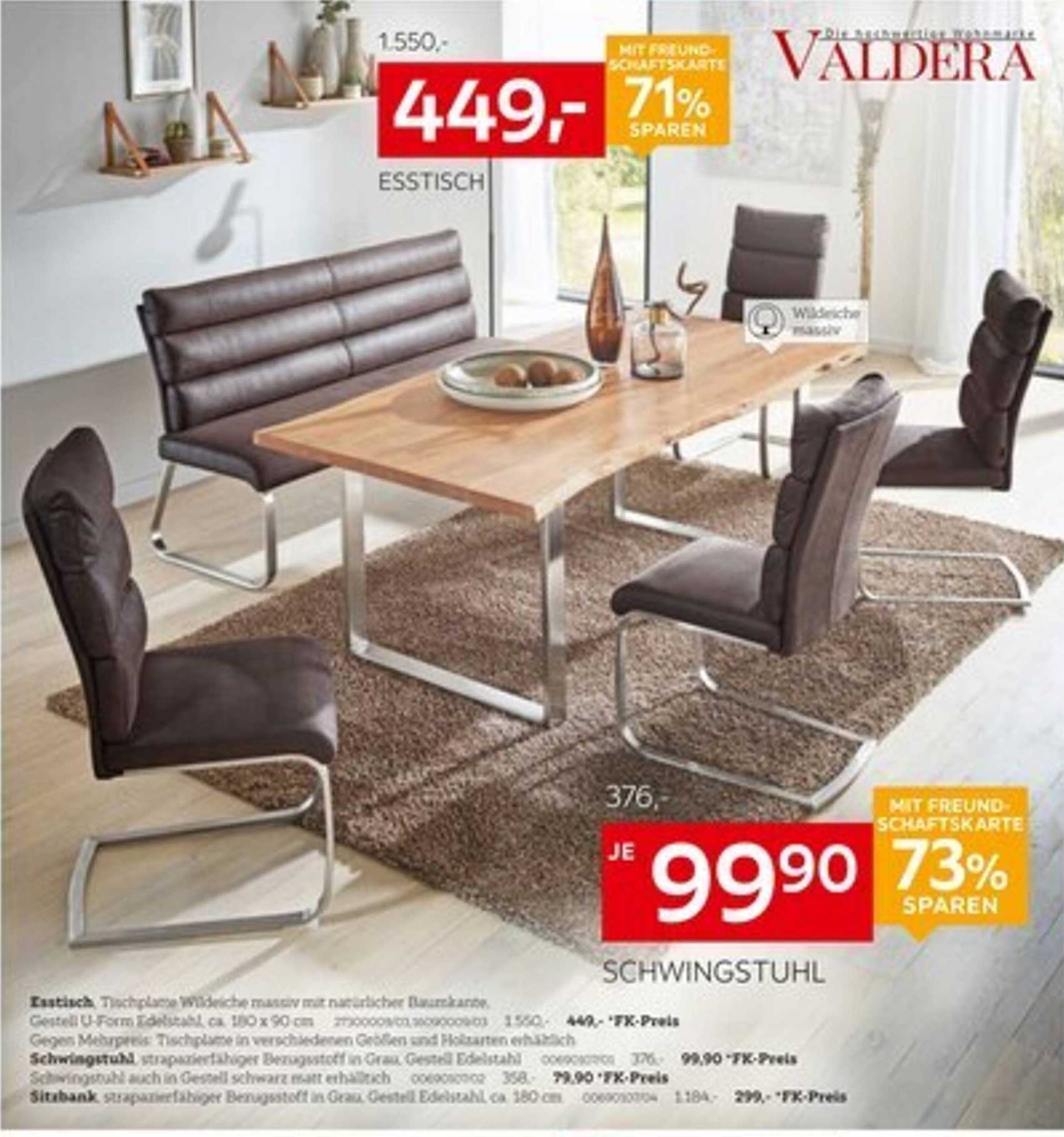 Essstuhl und Esstisch Set – VALDERA von XXXLutz
