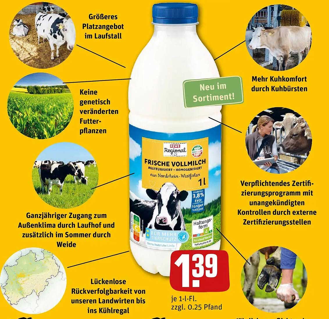 Frische Vollmilch 1L - REWE Regional