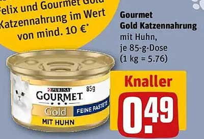 Gourmet Gold Katzennahrung mit Huhn, je 85-g-Dose