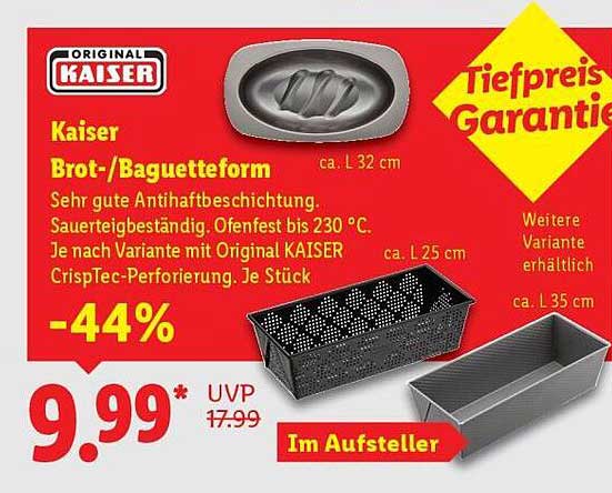 Kaiser Brot-/Baguetteform