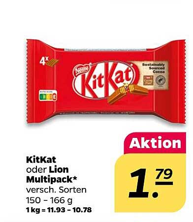 KitKat oder Lion Multipack - Aktionspreis!