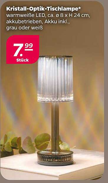 Kristall-Optik-Tischlampe*