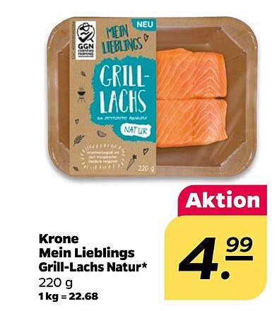 Krone Mein Lieblings Grill-Lachs Natur 220 g