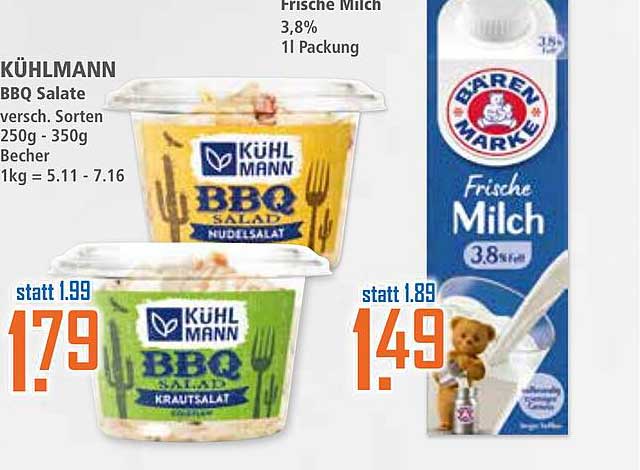 KÜHLMANN BBQ Salate - Nudel- und Krautsalat