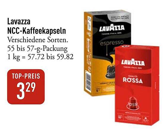 Lavazza NCC-Kaffeekapseln - Verschiedene Sorten, 55 bis 57-g-Packung