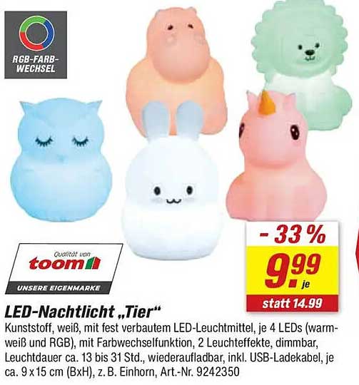 LED-Nachtlicht "Tier"