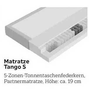 Matratze Tango S - 5-Zonen-Tonnentaschenfederkern