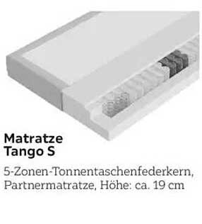 Matratze Tango S - 5-Zonen-Tonnentaschenfedern