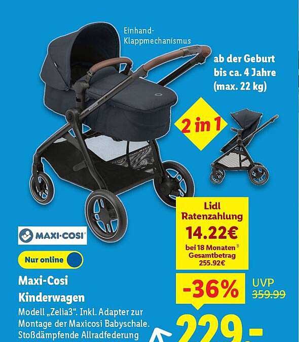 Maxi-Cosi Kinderwagen Modell „Zelia³“ – 2 in 1 für optimalen Komfort
