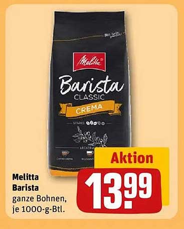 Melitta Barista ganze Bohnen, je 1000-g-Btl.