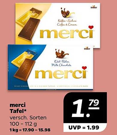 merci Tafel - verschiedene Sorten 100 - 112 g
