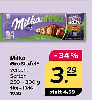 Milka Großtafel - verschiedene Sorten 250 - 300 g