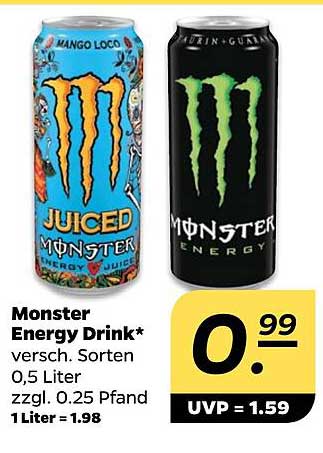 Monster Energy Drink 0,5 Liter – Verschiedene Sorten