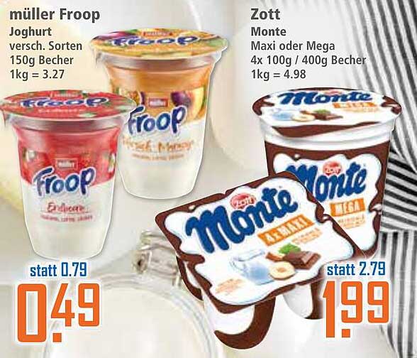 müller Froop Joghurt - verschiedene Sorten 150g Becher