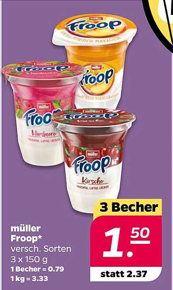 müller Froop* verschiedene Sorten 3 x 150 g