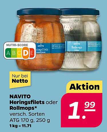 NAVITO Heringsfilets oder Rollmops - verschiedene Sorten