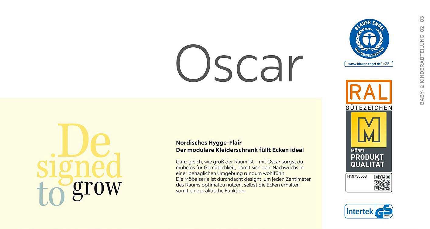 Nordisches Hygge-Flair - Modularer Kleiderschrank Oscar