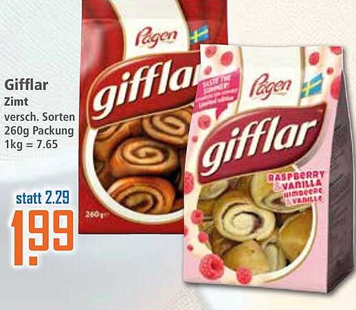 Pagen Gifflar Zimt - 260g Packung