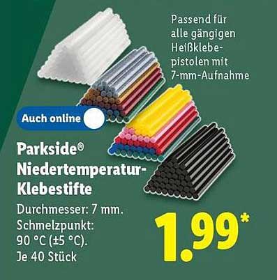 Parkside® Niedertemperatur-Klebestifte