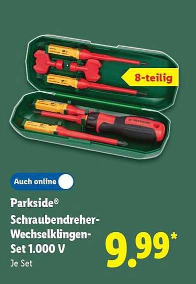 Parkside® Schraubendreher-Wechselklingen-Set 1.000 V